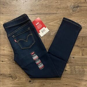 Kids Levi Indigo Pull On Jeggings Denim Jeans
